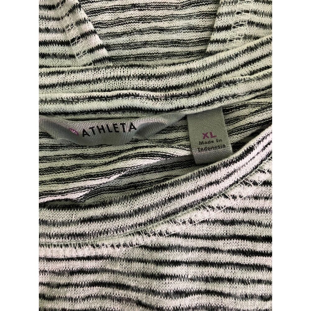 Athleta striped breezy flyaway back cap sleeve knit t shirt - Picture 5 of 9